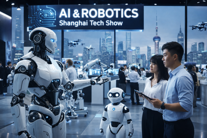 AI and robotics exhibition in Shanghai